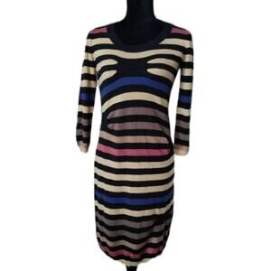 Only True Collection Twisty Striped Knit Dress Size Small